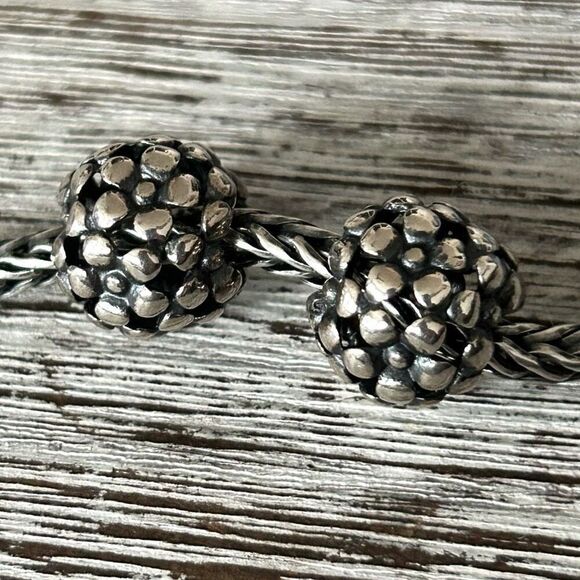 TROLLBEADS Flower Blossom Silver Bead LAA 925S NEW! $ Per Bead - Picture 1 of 5